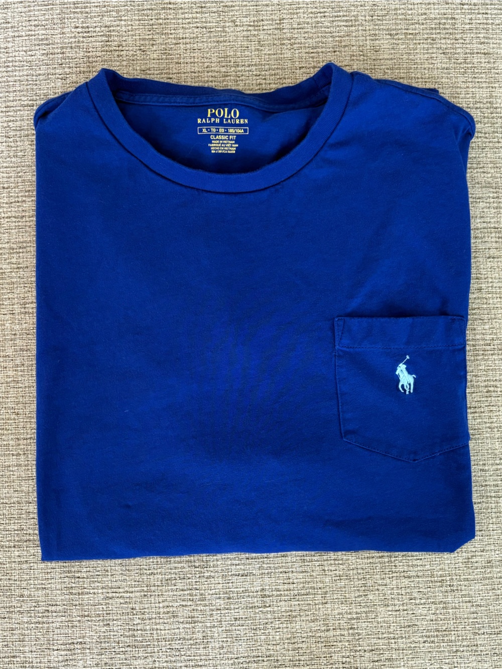 Polo by Ralph Lauren Bright Blue Crewneck Pocket Tee
